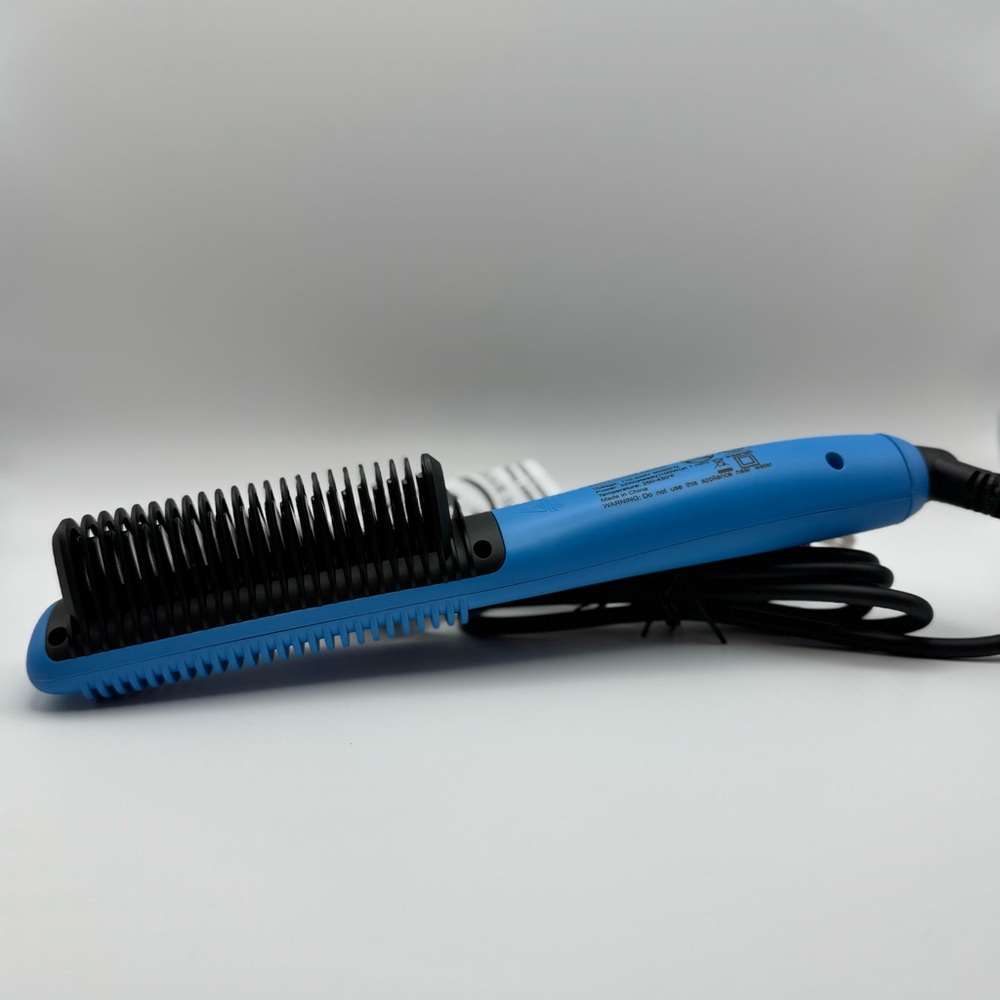 Hot Iron Brush Mulit purpose Brush Blue Straighten, Curler